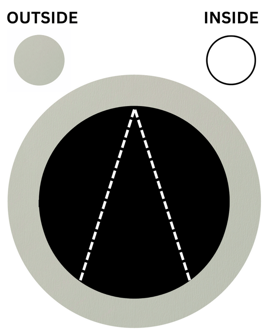 ÁGATA GRIS SOBRE BLANCO Ventana circular con orificio de puerto de UPVC con apertura superior